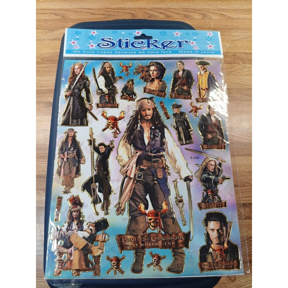 Pirates Of The Caribbean Sticker Sheets